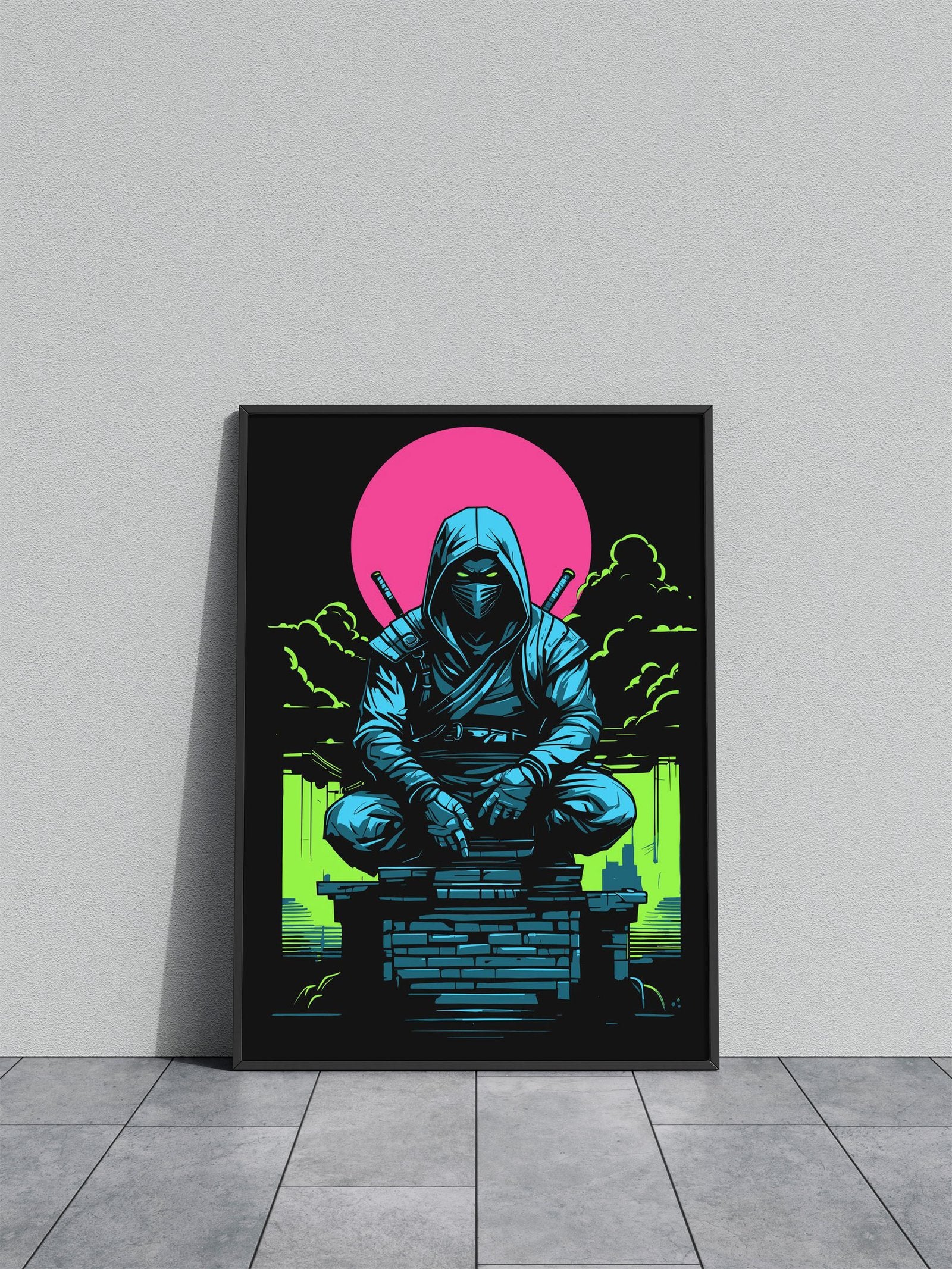 Ninja Asian Style Poster | Wall Art for Home &  Office | High-Quality Print - High-Quality Premium Wall Art Decor Sticker