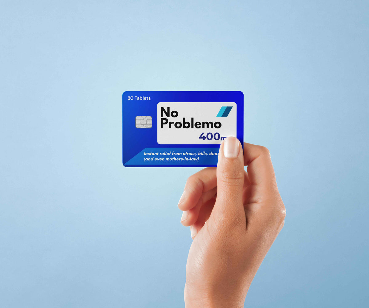 Noproblemo - Premium Vinyl Credit Card Skin Cover by Wonderwallsboutique