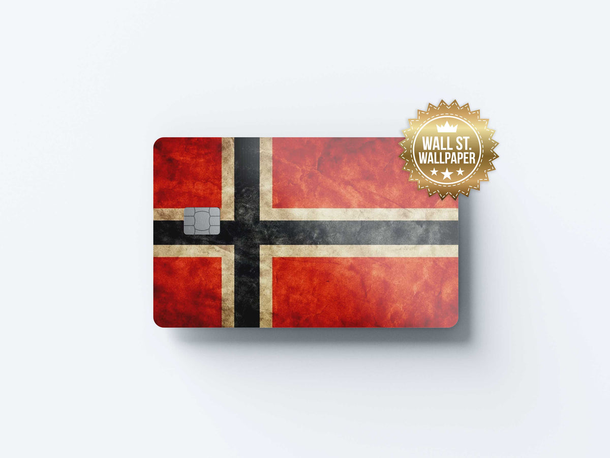 Norway Flag - Premium Vinyl Credit Card Skin Cover by Wonderwallsboutique