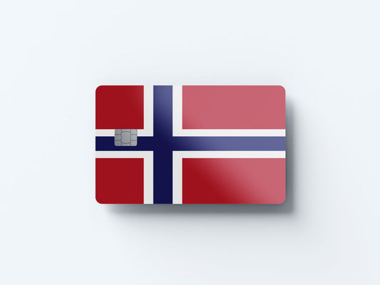 Watercolor norway design | credit card sticker | small chip | credit card skin for nursery and home wall decor.