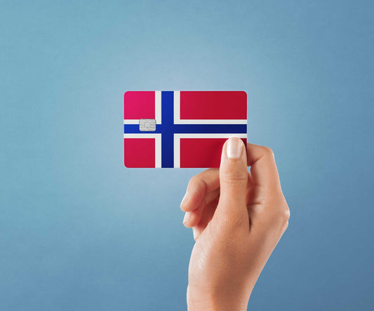 Watercolor norway design | credit card sticker | small chip | credit card skin for nursery and home wall decor.
