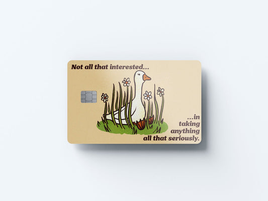 Watercolor not too serious design | credit card sticker | small chip | credit card skin for nursery and home wall decor.