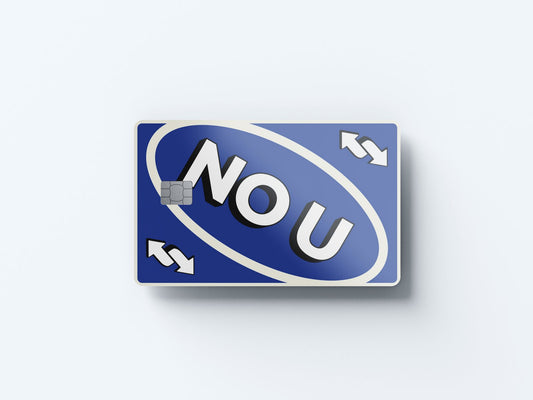 Watercolor nou blue design | credit card sticker | small chip | credit card skin for nursery and home wall decor.