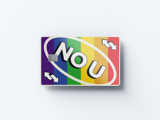 Watercolor nou rainbow design | credit card sticker | small chip | credit card skin for nursery and home wall decor.