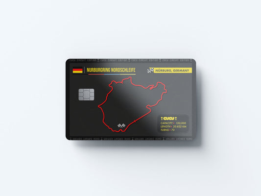 Watercolor nürburgring nordschleife design | credit card sticker | small chip | credit card skin for nursery and home wall decor.