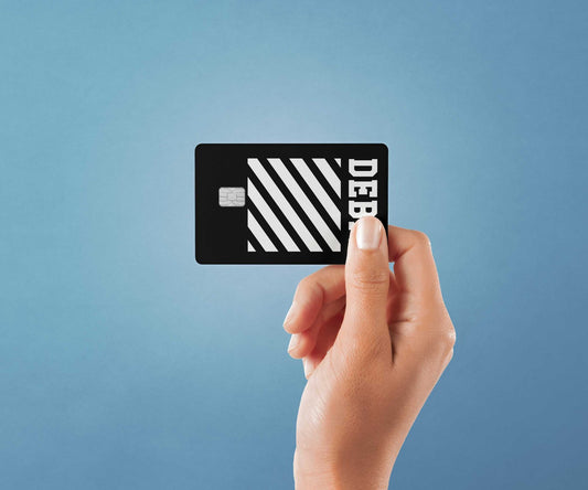 Watercolor off debit design | credit card sticker | small chip | credit card skin for nursery and home wall decor.