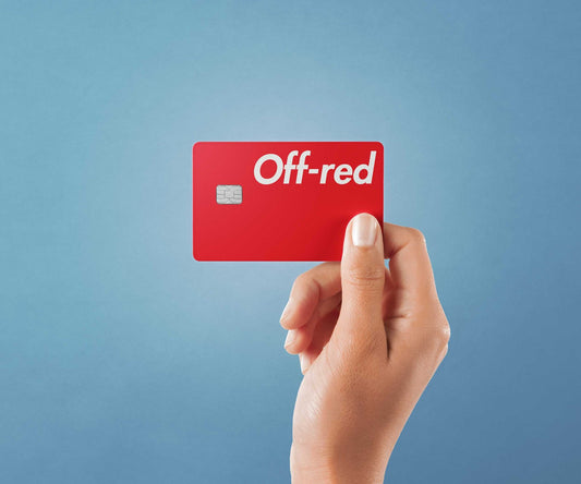 Watercolor off red design | credit card sticker | small chip | credit card skin for nursery and home wall decor.