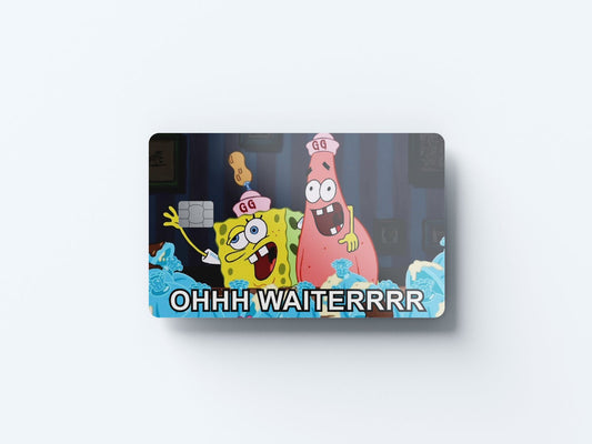 Watercolor ohhh wait errr design | credit card sticker | small chip | credit card skin for nursery and home wall decor.