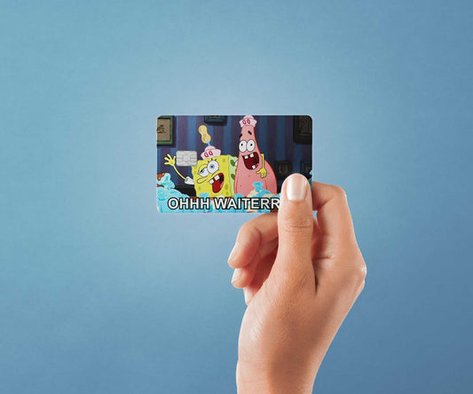 Watercolor ohhh wait errr design | credit card sticker | small chip | credit card skin for nursery and home wall decor.