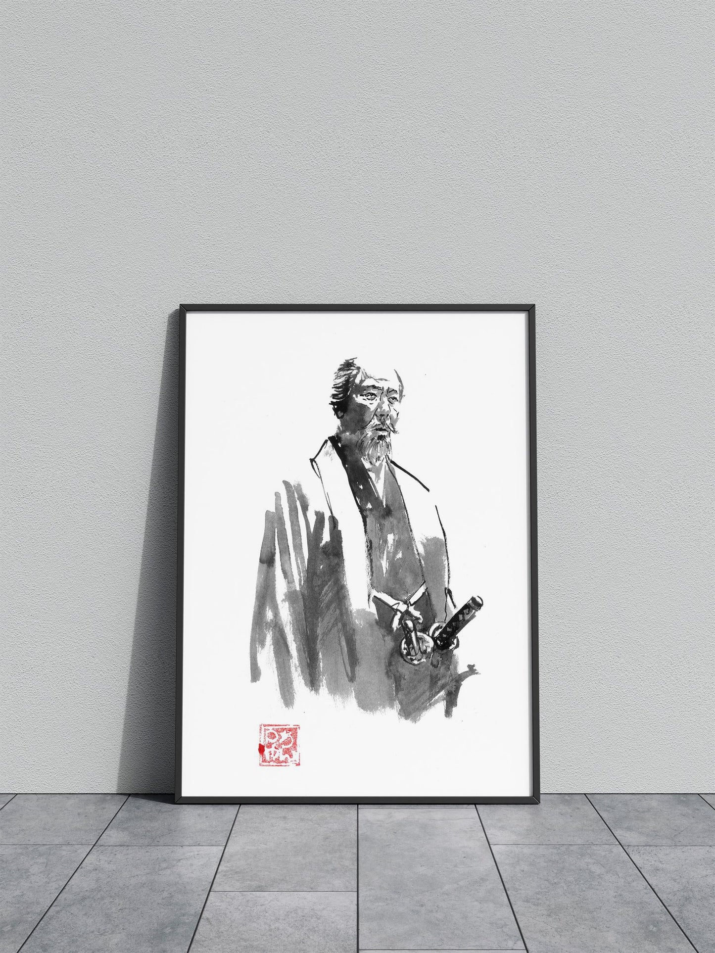 old lord samurai Asian Style Poster | Wall Art f or Home & Office | High-Quality Print