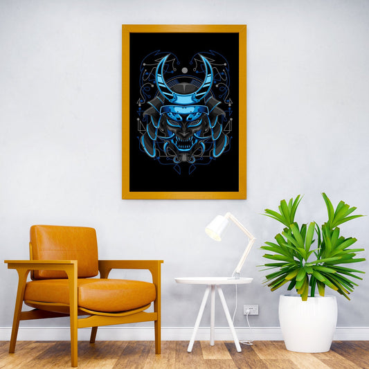 Oni Mask Tattoos Asian Style Poster | Wall Art  for Home & Office | High-Quality Print