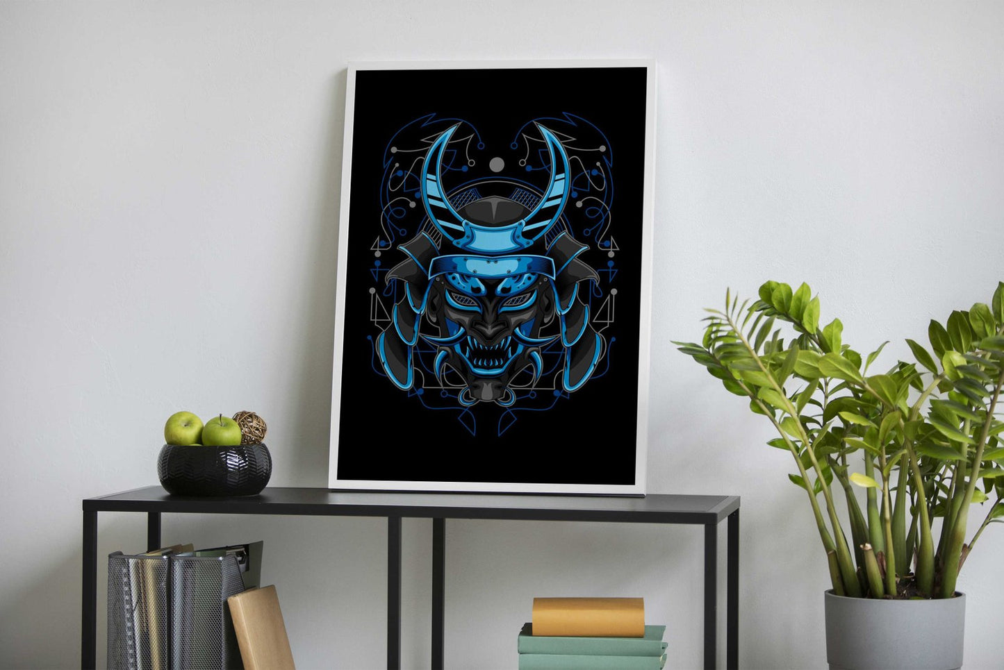 Oni Mask Tattoos Asian Style Poster | Wall Art  for Home & Office | High-Quality Print