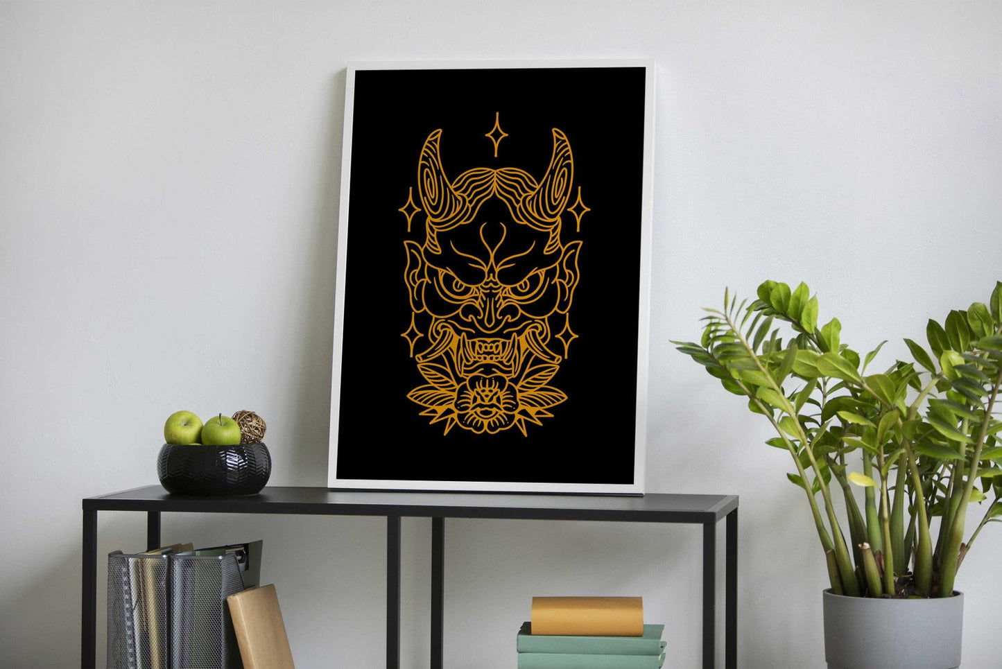 oni rose tattoo Asian Style Poster | Wall Art for  Home & Office | High-Quality Print