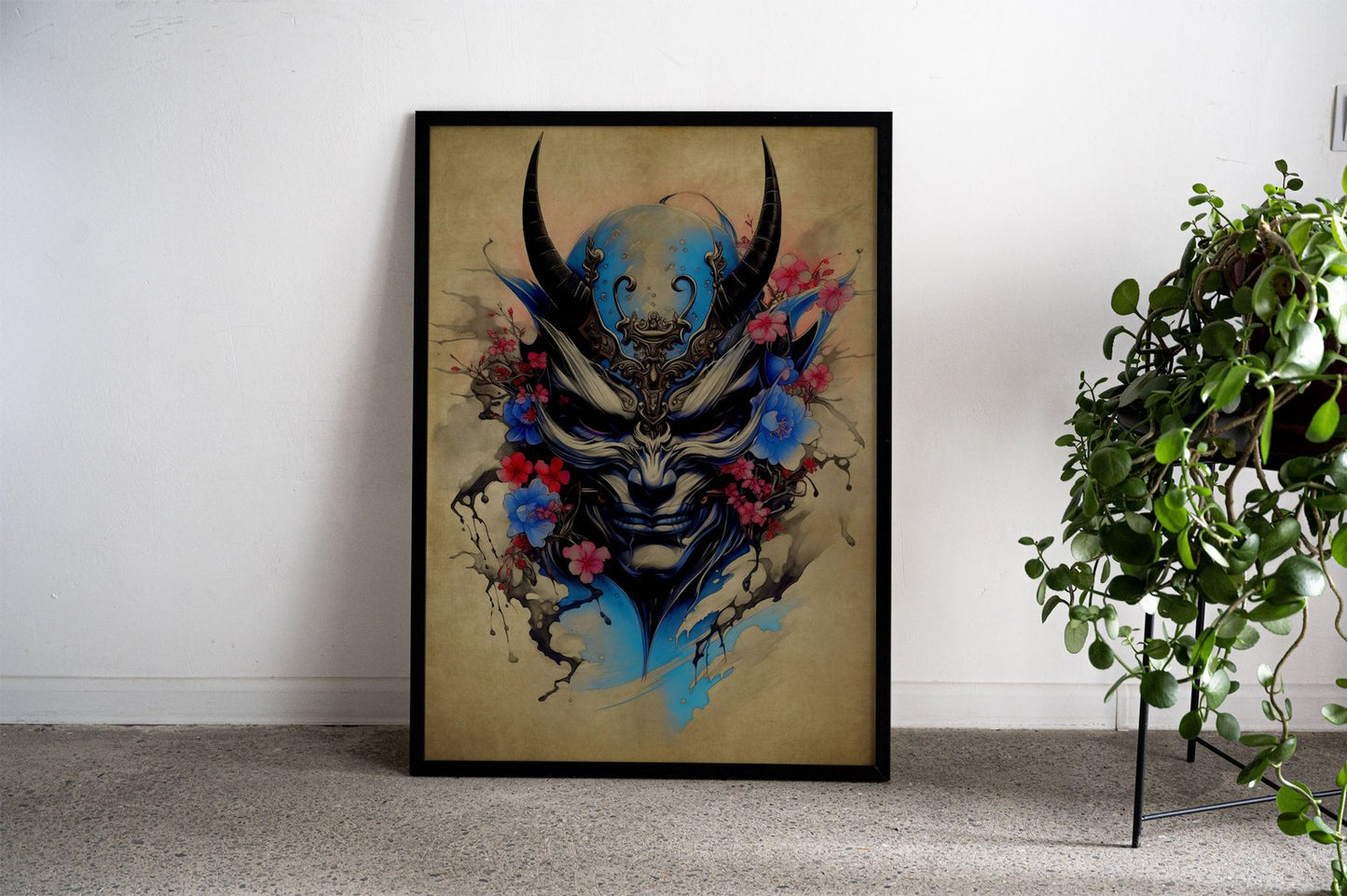 Oni Samurai No2 Asian Style Poster | Wall Art f or Home & Office | High-Quality Print