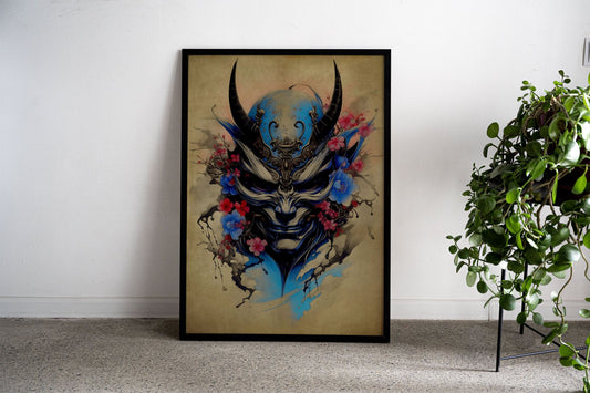 Oni Samurai No2 Asian Style Poster | Wall Art f or Home & Office | High-Quality Print