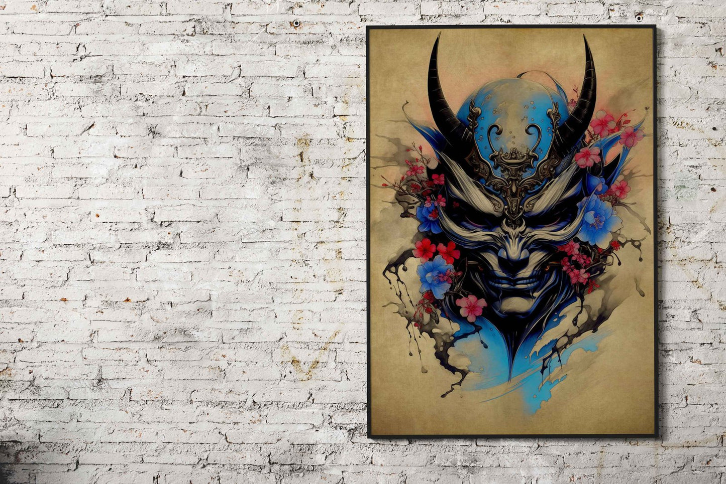 Oni Samurai No2 Asian Style Poster | Wall Art f or Home & Office | High-Quality Print