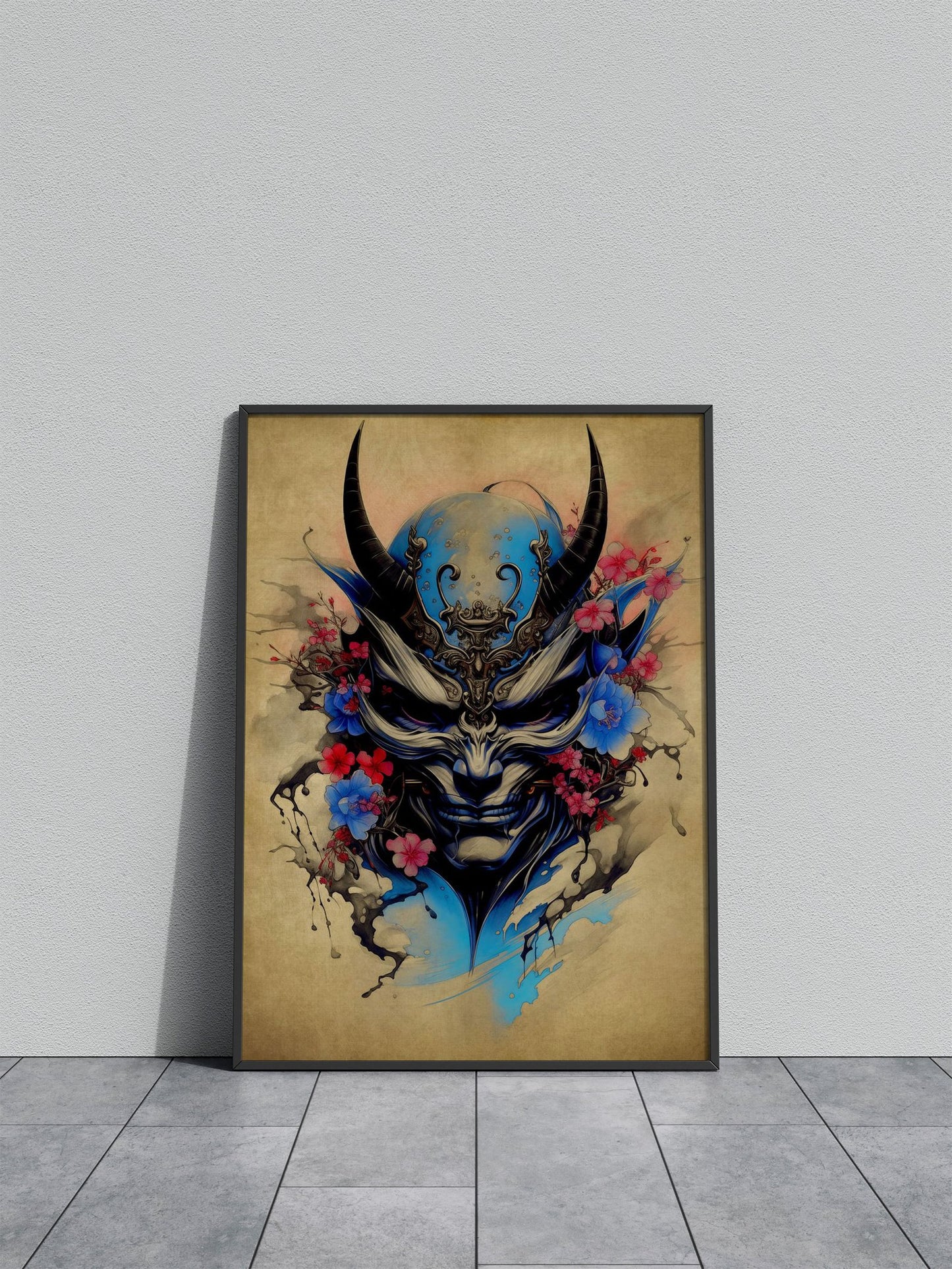 Oni Samurai No2 Asian Style Poster | Wall Art f or Home & Office | High-Quality Print