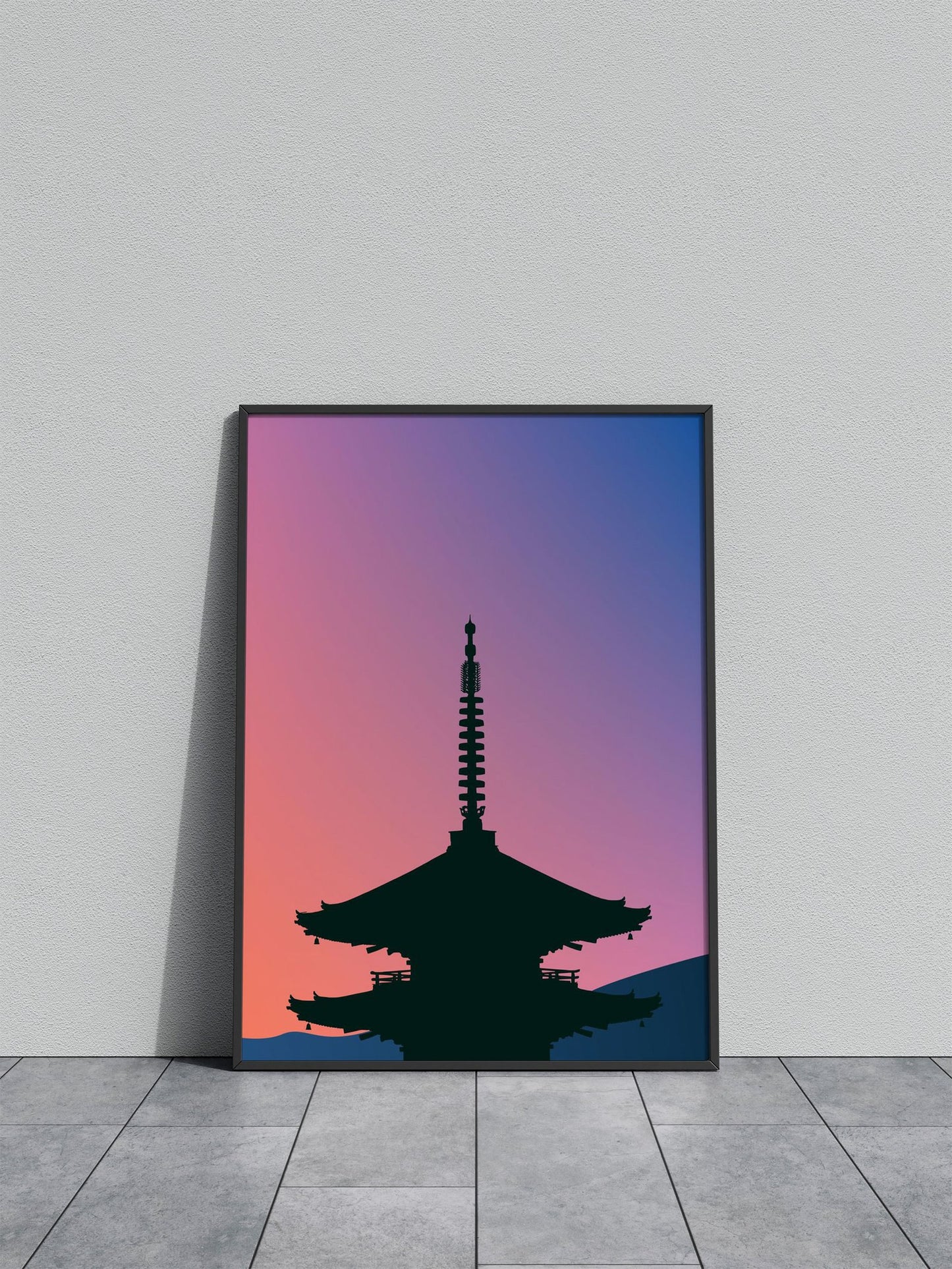 orange japan background Asian Style Poster |  Wall Art for Home & Office | High-Quality Print