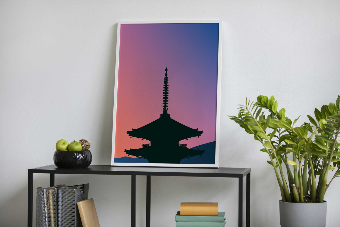 orange japan background Asian Style Poster |  Wall Art for Home & Office | High-Quality Print