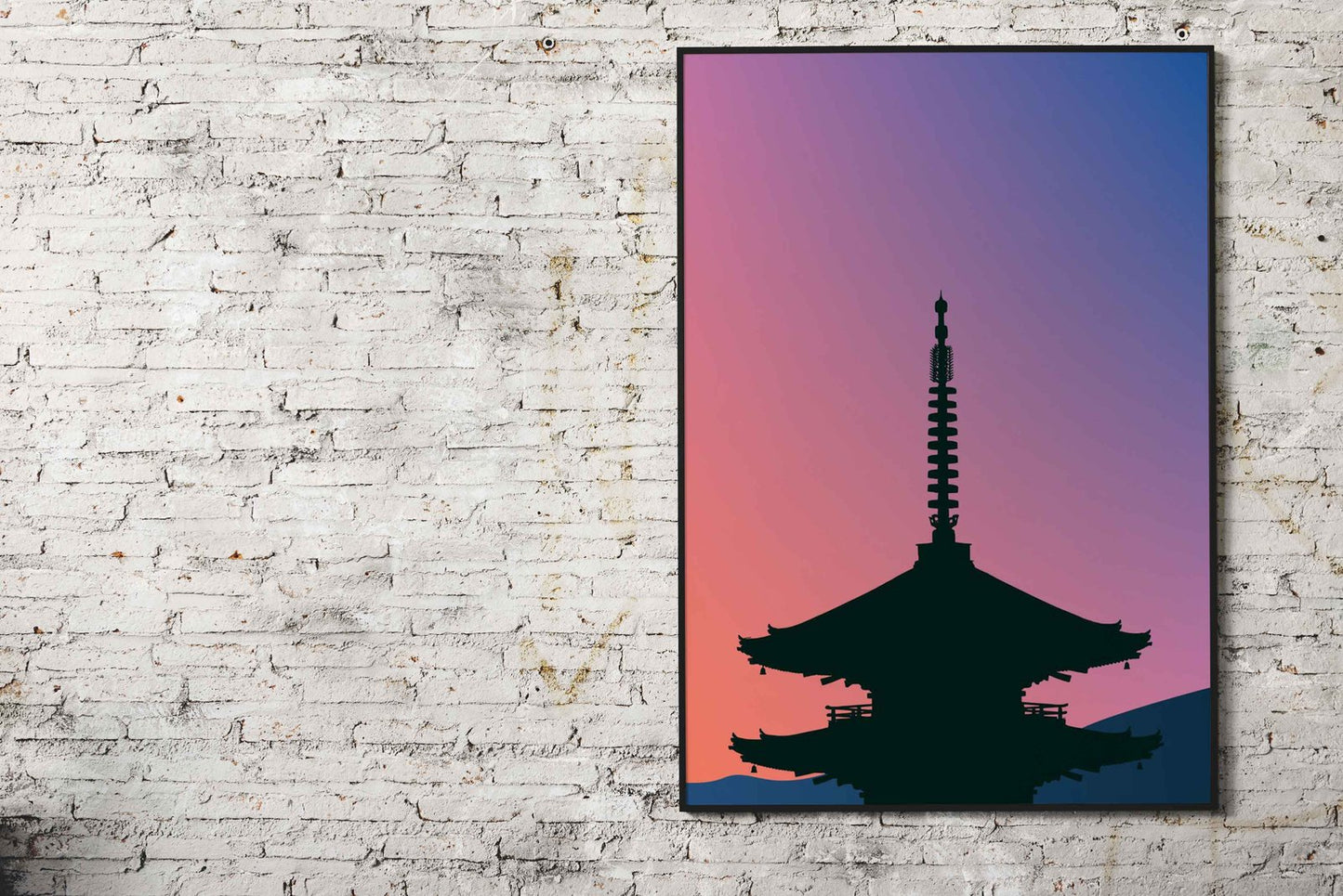 orange japan background Asian Style Poster |  Wall Art for Home & Office | High-Quality Print