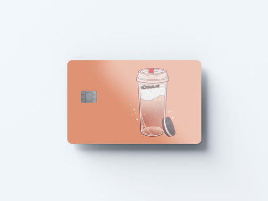 Watercolor oreo cheese milk design | credit card sticker | small chip | credit card skin for nursery and home wall decor.