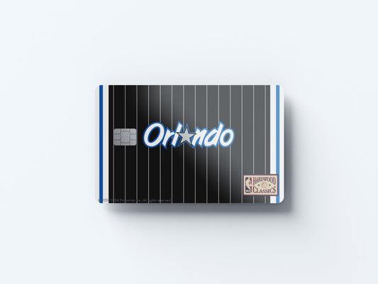 Watercolor orlando magic away hardwood classics design | credit card sticker | small chip | credit card skin for nursery and home wall decor.