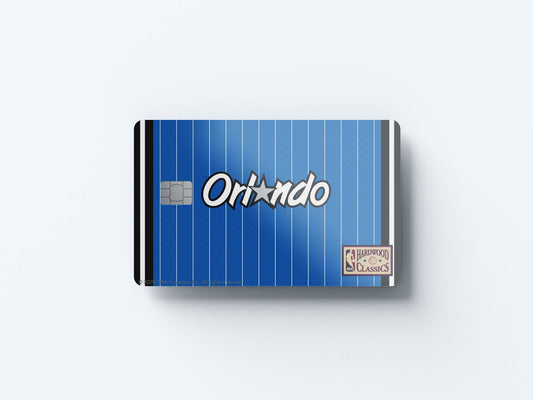 Watercolor orlando magic home hardwood classics design | credit card sticker | small chip | credit card skin for nursery and home wall decor.