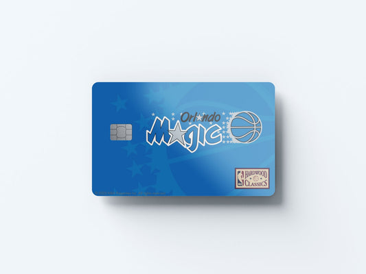 Watercolor orlando magic throwback hardwood classics design | credit card sticker | small chip | credit card skin for nursery and home wall decor.