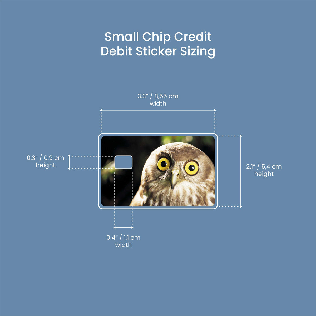 Owl Surprised - Premium Vinyl Credit Card Skin Cover by Wonderwallsboutique