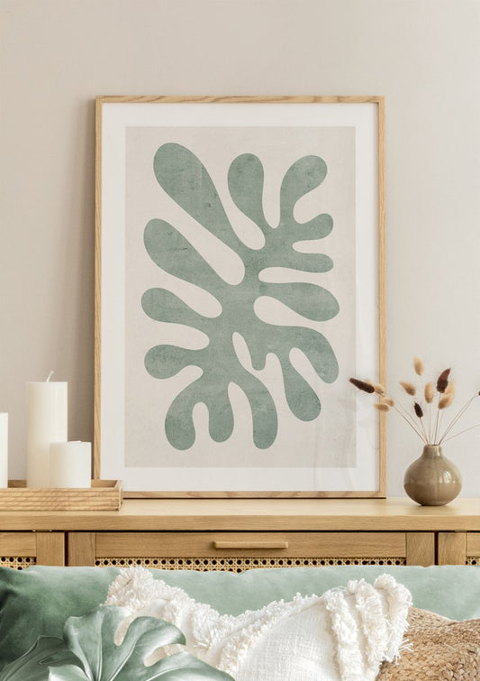 Watercolor organic shape no1 poster for nursery and home wall decor.