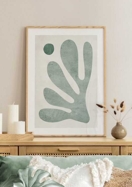 Watercolor organic shape no2 poster for nursery and home wall decor.