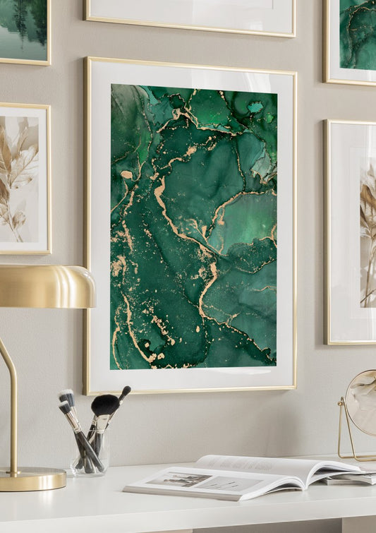 Green Marble No1 Poster