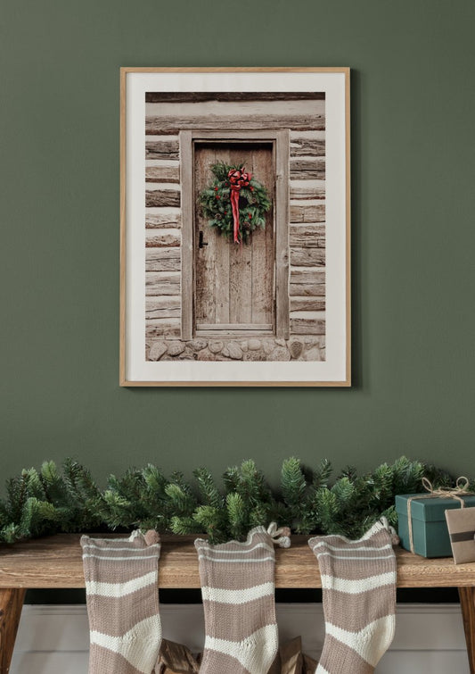 Door Wreath Poster