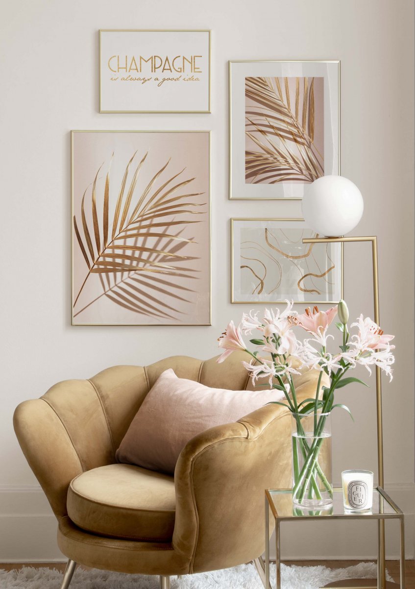 Watercolor champagne is always a good idea poster for nursery and home wall decor.