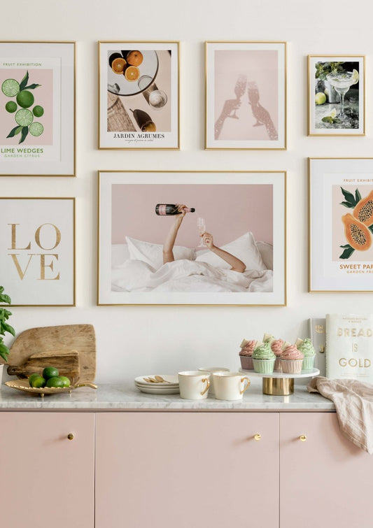 Watercolor sweet papaya poster for nursery and home wall decor.