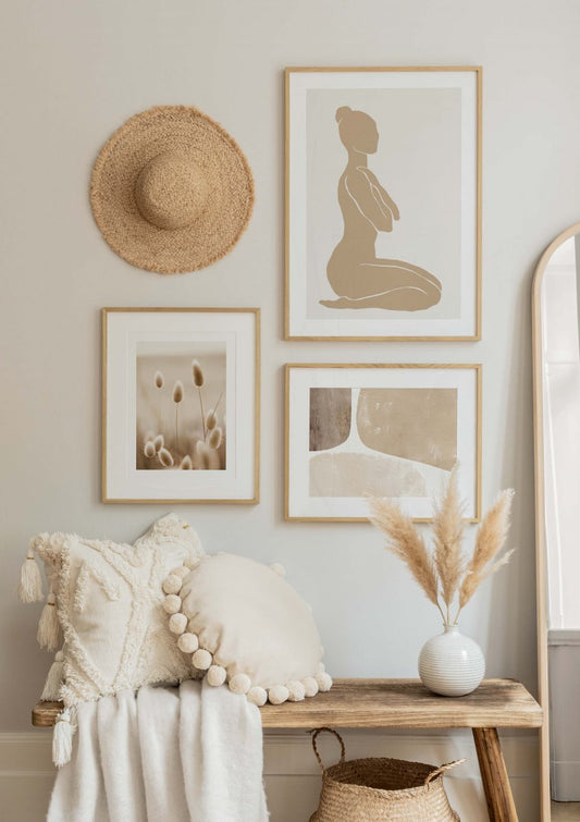 Watercolor female silhouette no1 poster for nursery and home wall decor.