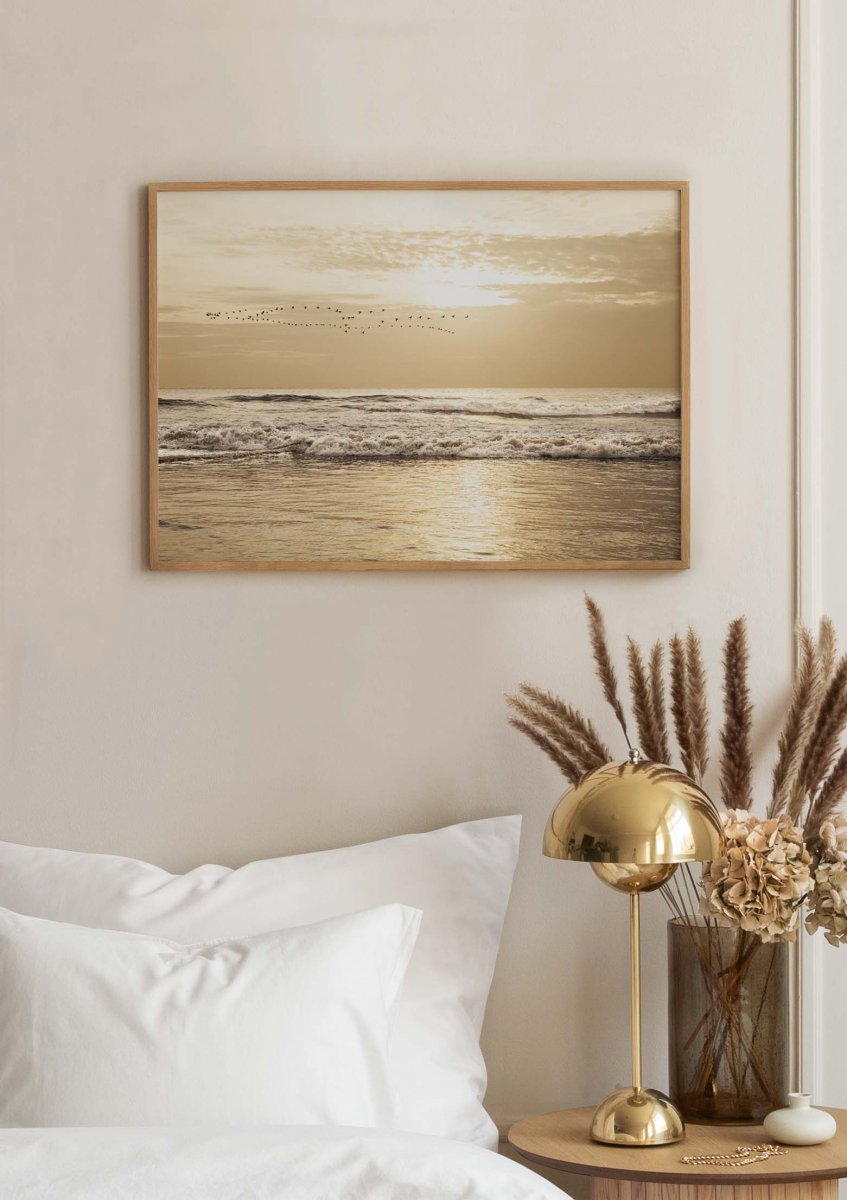 Golden Ocean Sunset Poster