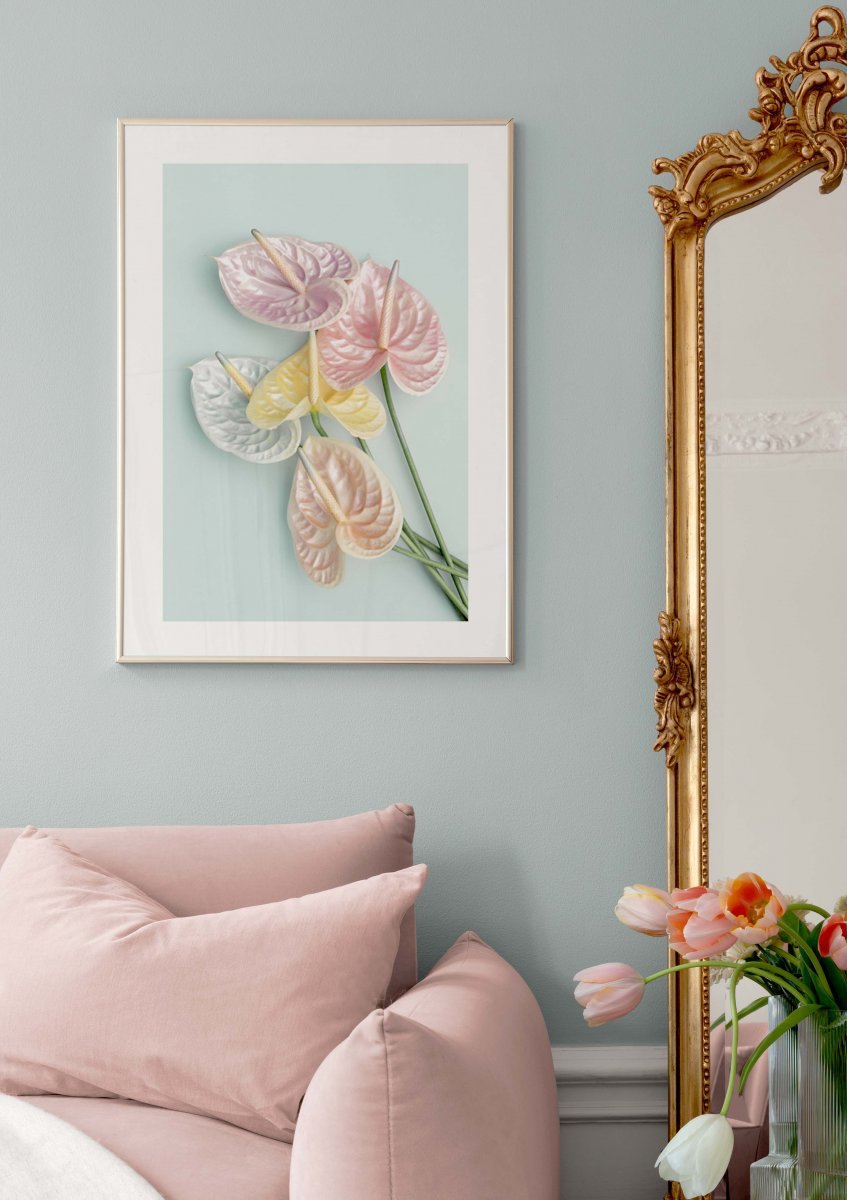 Shimmery Flowers Poster