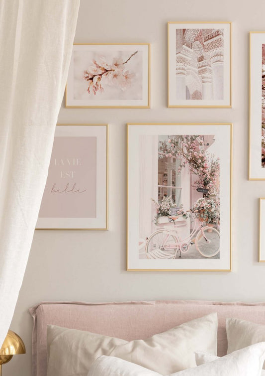 Watercolor white arches poster for nursery and home wall decor.