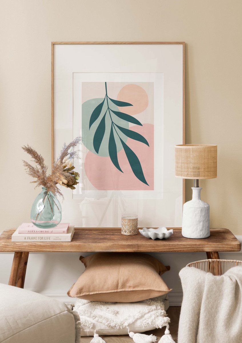 Watercolor graphic branch no1 poster for nursery and home wall decor.
