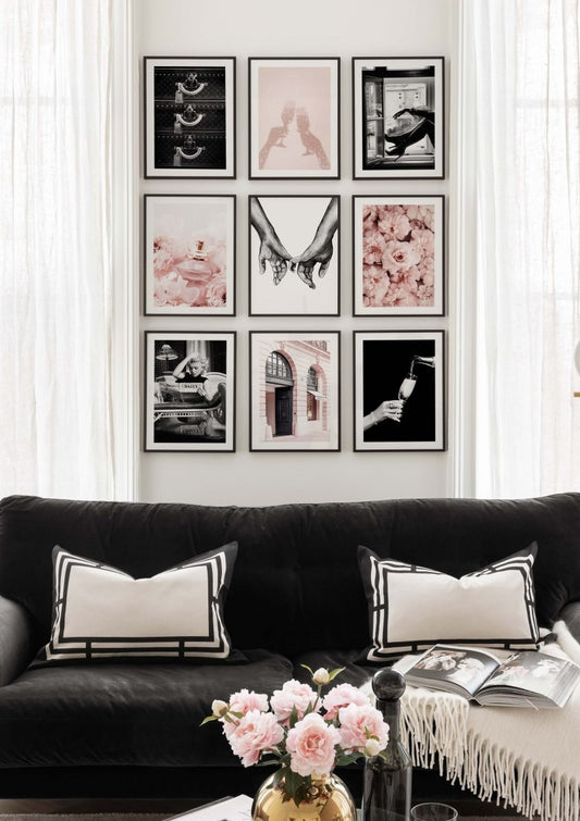 Watercolor window high heels poster for nursery and home wall decor.