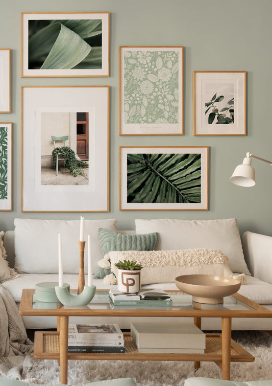 Watercolor plant shades poster for nursery and home wall decor.