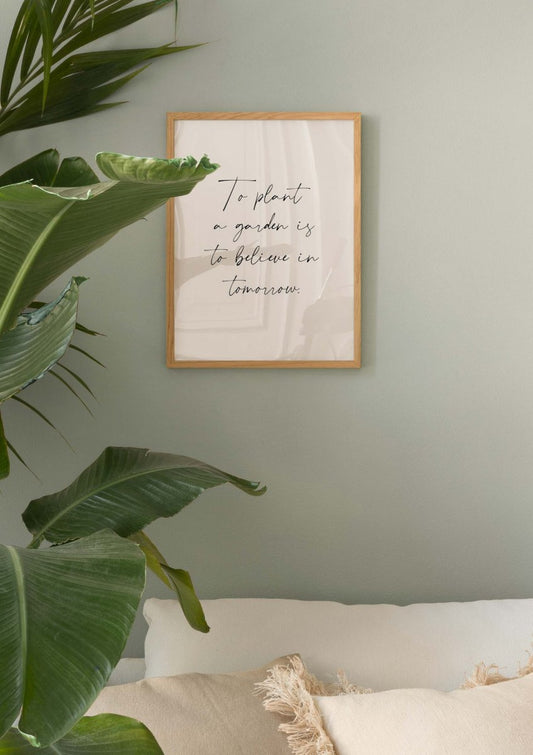 Watercolor to plant a garden poster for nursery and home wall decor.