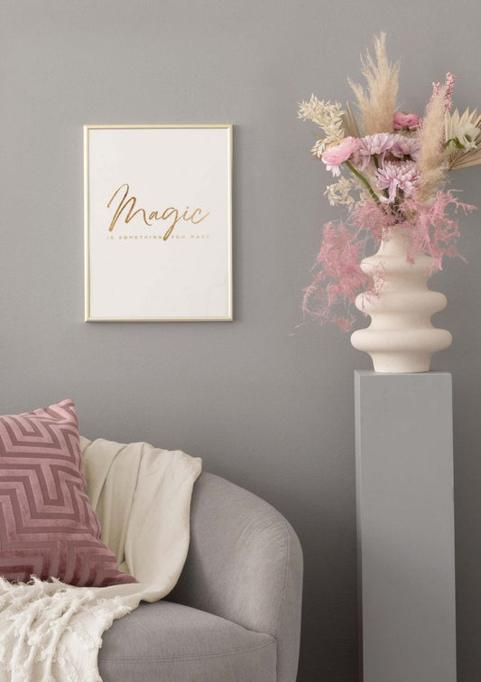 Watercolor you make magic poster for nursery and home wall decor.