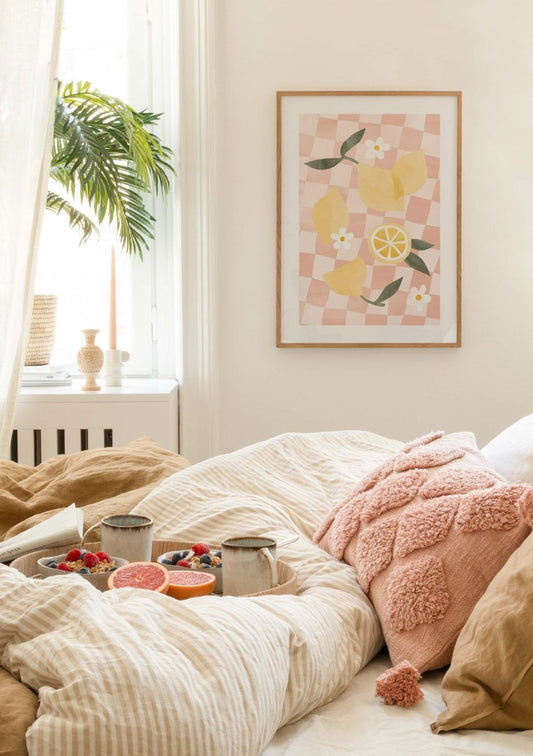 Abstract Lemon Picnic Poster