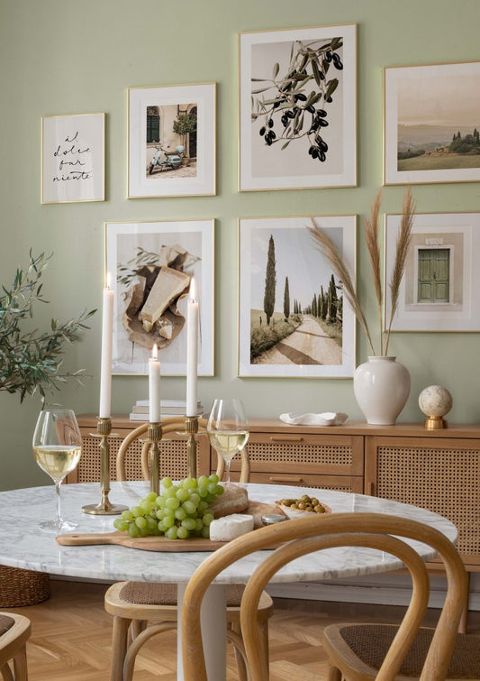 Watercolor olive branch poster for nursery and home wall decor.
