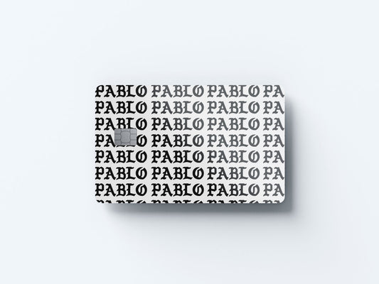 Watercolor pablo pablo pablo design | credit card sticker | small chip | credit card skin for nursery and home wall decor.