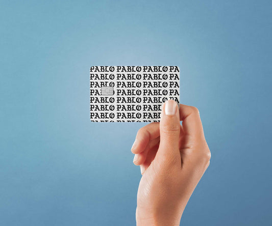Watercolor pablo pablo pablo design | credit card sticker | small chip | credit card skin for nursery and home wall decor.