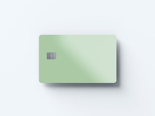 Watercolor pale mint design | credit card sticker | small chip | credit card skin for nursery and home wall decor.