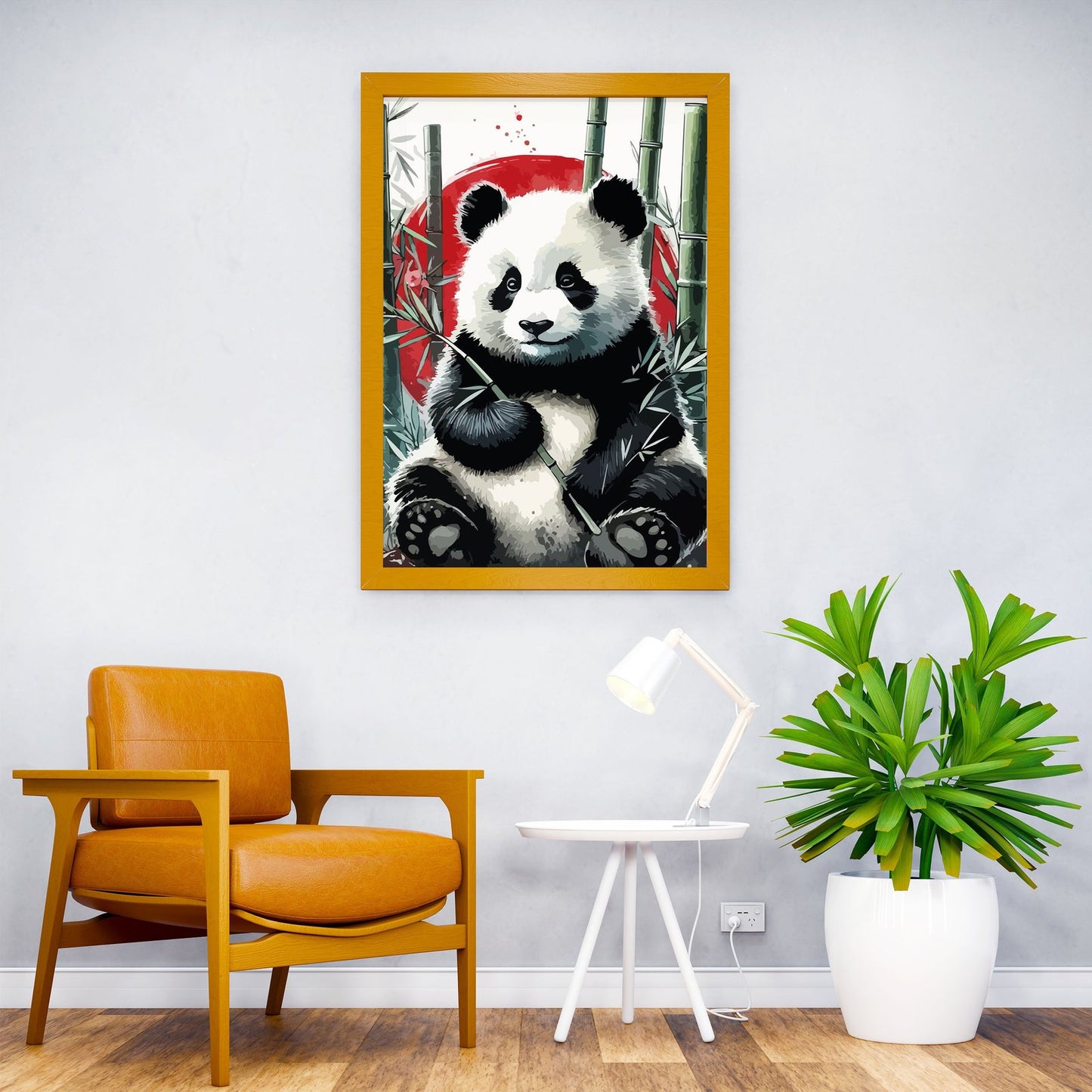 panda is eating Asian Style Poster | Wall Art fo r Home & Office | High-Quality Print